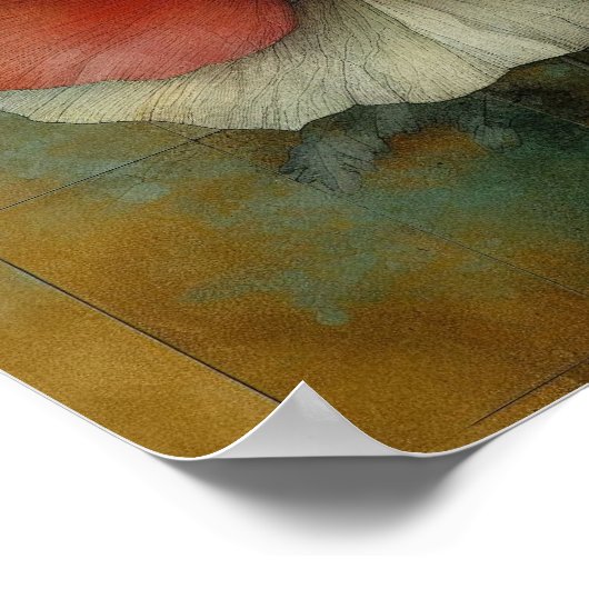 Le Femme Poppy Wall Art Poster Print (Ecke)