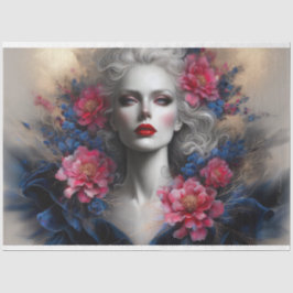 Le Femme Viktorianisch Beauty Romance Fleur Decoup Seidenpapier