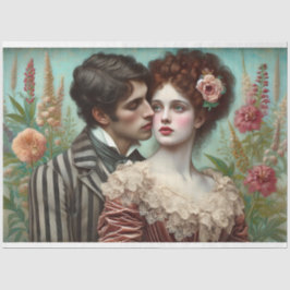 Le Femme Viktorianisch Liebe Beauty Fleur Dekoupag Seidenpapier