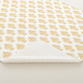 Le Fleur Yellow & White Sherpa Blanket Sherpadecke (3/4)