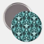Le Fleurs en Turquoise... Magnet (Vorderseite/Rückseite)