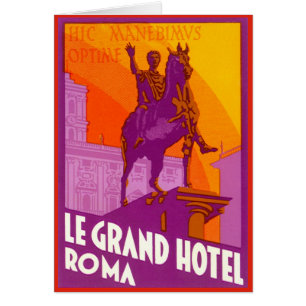 Le Grand Hotel Roma Statue, Italien, Vintage-Reise