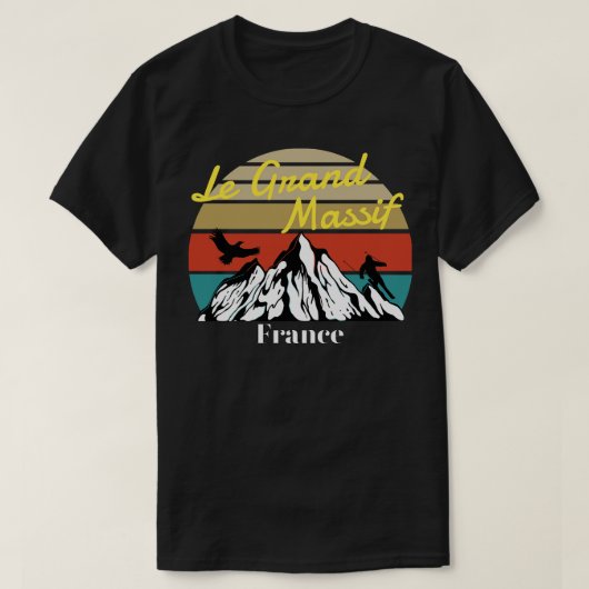 Le Grand Massif ski Frankreich T-Shirt (Design vorne)