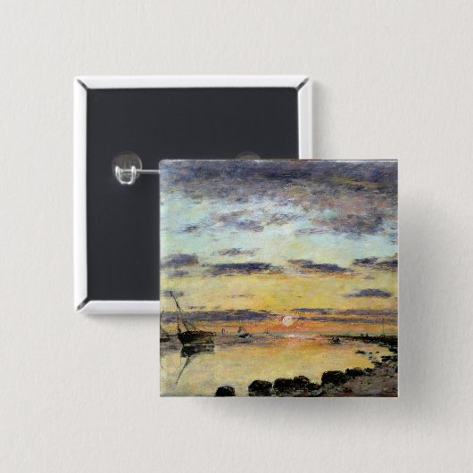 Le Havre, 1889 (Öl auf Leinwand) Button (Vorne & Hinten)