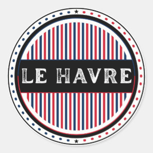 Le Havre City Pride Emblem – Französische Identitä Runder Aufkleber