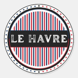 Le Havre City Pride Emblem – French Identity Runder Aufkleber