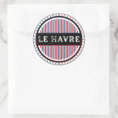 Le Havre City Pride Emblem – French Identity Runder Aufkleber (Tasche)