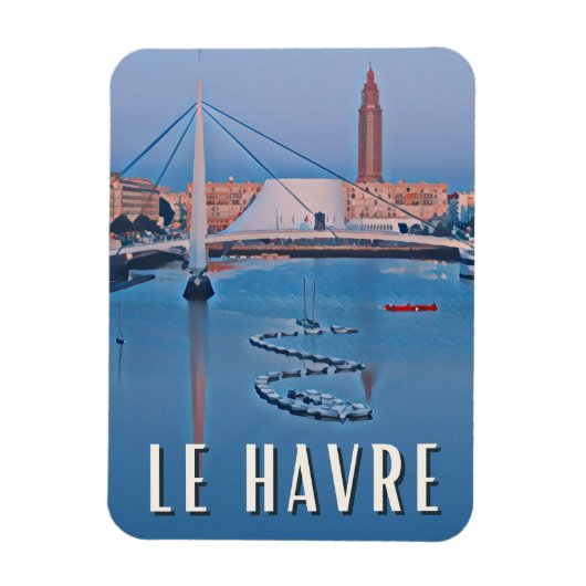 Le Havre Foto Vintage Magnet (Vertikal)