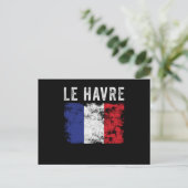 Le Havre France Flag French Souvenir Postkarte (Stehend Vorderseite)