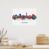 Le Havre France Skyline Poster (Küche)