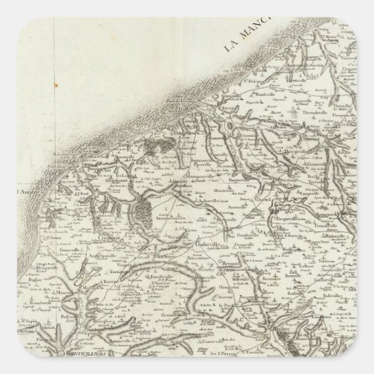 Le Havre Quadratischer Aufkleber (Vorderseite)