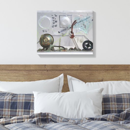 Le Heros Technologique K7 1986 Mixed-Media Geek C Leinwanddruck (Insitu (Schlafzimmer))