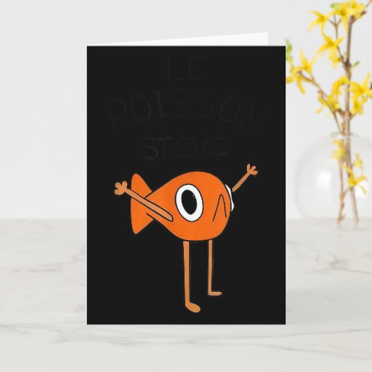 Le Isson Steve Lustiger Meme  Karte (Gelbe Blume)