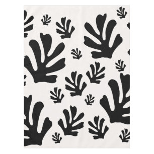 Le Jardin 02 Botanical Schwarz-weiß Modern Blätter Tischdecke