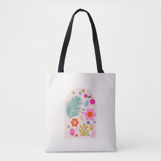 Le Jardin 04 Retro-Blume Modernes Flora Tasche (Vorderseite)