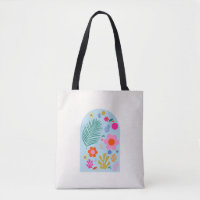 Le Jardin 06 Abstrakte Retro-Blume Blau und Rosa
