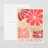 Le Jardin Boho Blume Feiertagspostkarte (Vorne/Hinten)