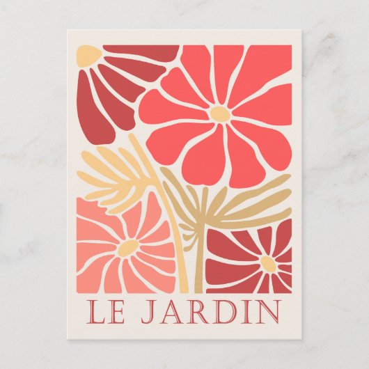 Le Jardin Boho Blume Feiertagspostkarte (Vorderseite)