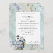 Le Jardin (der Garten) Hübsche Blumenhochzeit Einladung (Vorne/Hinten)