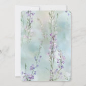 Le Jardin (der Garten) Hübsche Blumenhochzeit Einladung (Rückseite)