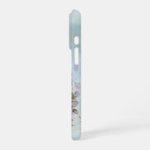 Le Jardin (der Garten) Hübsche violette Blumen iPhone Hülle (Linke Seite)