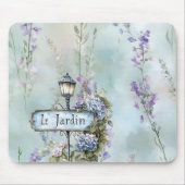 Le Jardin (der Garten) Hübsche violette Blumen Mousepad (Vorne)