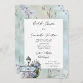 Le Jardin (der Garten) Hübsches Brautparty mit Blu Einladung (Vorne/Hinten)