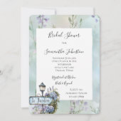 Le Jardin (der Garten) Hübsches Brautparty mit Blu Einladung (Vorderseite)