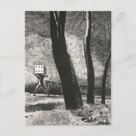 Le Joueur (The Player) von Odilon Redon Postkarte (Vorderseite)
