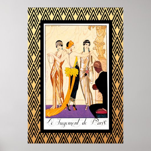 Le Jugement De Paris Art Deco Poster (Vorne)
