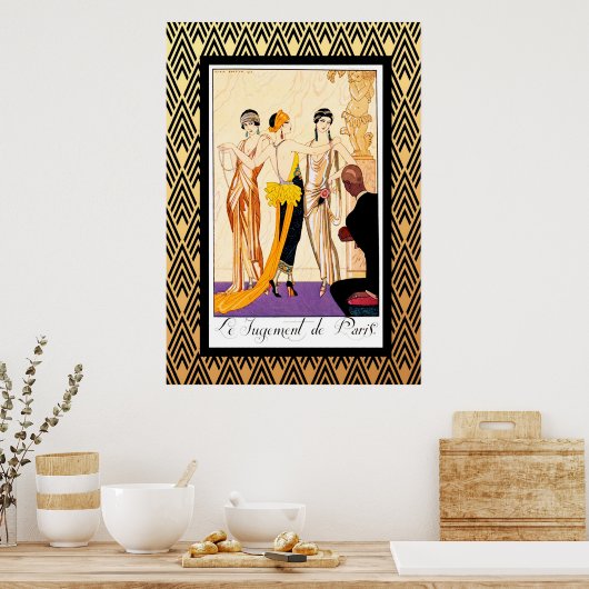 Le Jugement De Paris Art Deco Poster (Küche)