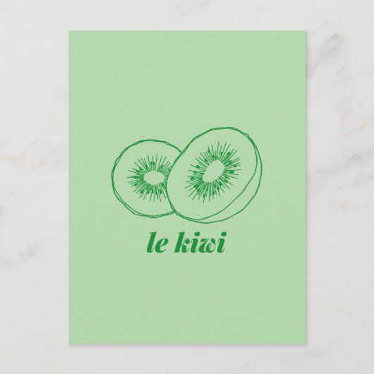 le kiwi postkarte (Vorderseite)
