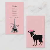 Le kleines Chien à Paris Visitenkarte (Vorne/Hinten)