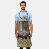 Le' Koch Bull Moose Designed Kitchen Schürze (Getragen)