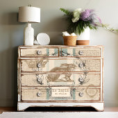 Le Lapin Burlap Osterrabit Französisch-Decoupage Seidenpapier