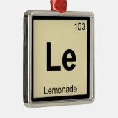 Le - Lemonade Chemistry Periodic Table Symbol Silbernes Ornament (Rechts)
