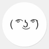 Le Lenny Face Runder Aufkleber (Vorderseite)