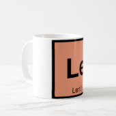 Le - Lentil Chemistry Periodic Table Symbol Kaffeetasse (Vorderseite Links)