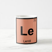 Le - Lentil Chemistry Periodic Table Symbol Kaffeetasse (Mittel)