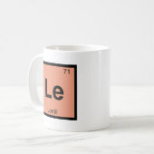 Le - Lentil Chemistry Periodic Table Symbol Kaffeetasse (Vorderseite Links)
