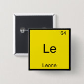 Le - Leone Funny Chemistry Element Symbol T - Shir Button (Vorne & Hinten)