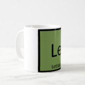 Le - Lettuce Pflanzenchemie - Periodischer Tisch Kaffeetasse (Vorderseite Links)