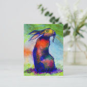 - Le Lièvre Sauvage- Postkarte (Stehend Vorderseite)