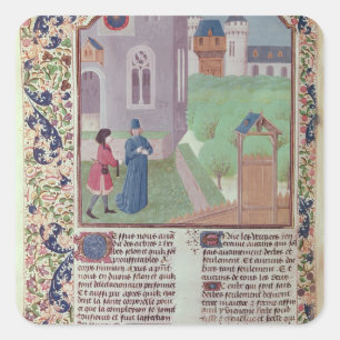 Le Livre des Prouffitz Champestres von Quadratischer Aufkleber