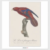 Le Lori a franges bleues Aufkleber (Blatt)