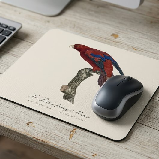 Le Lori a franges bleues Mousepad