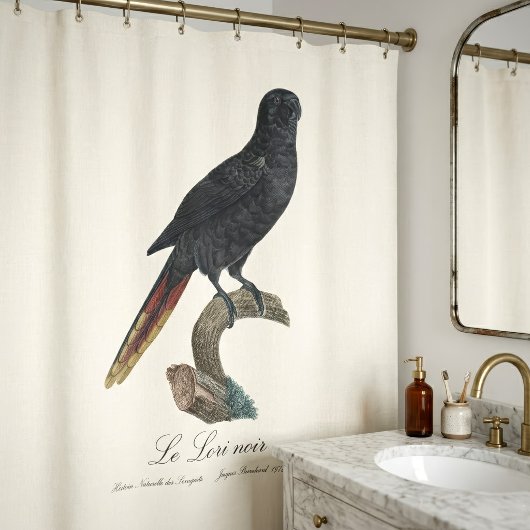Le Lori noir / Black Lory Duschvorhang