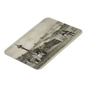 Le Louvre, graviert von Auguste Bry (Gravur) Magnet (Linke Seite)