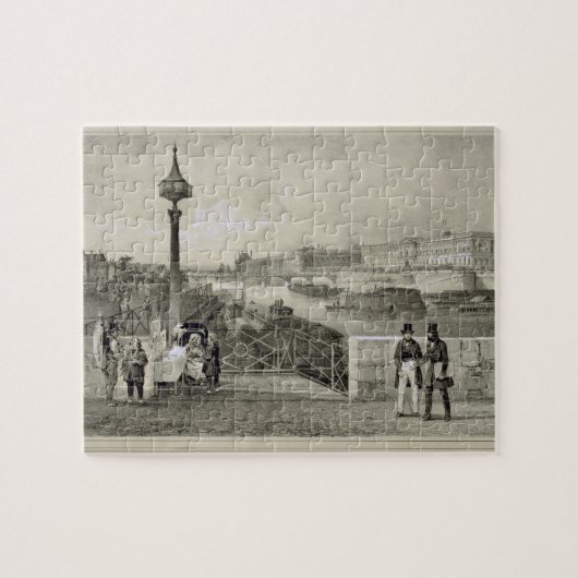 Le Louvre, graviert von Auguste Bry (Stich) Puzzle (Horizontal)
