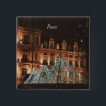 Le Louvre, Paris, France Button<br><div class="desc">Le Louvre at night</div>